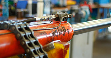 Hydraulikzylnder Nahaufnahme Hydraulik Instandsetzung
